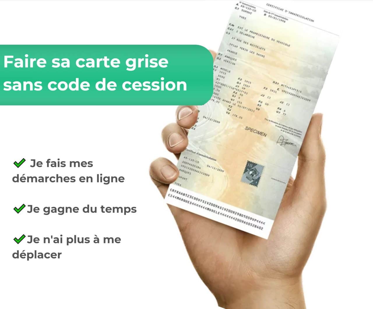 Carte grise ANTS sans code de cession comment faire